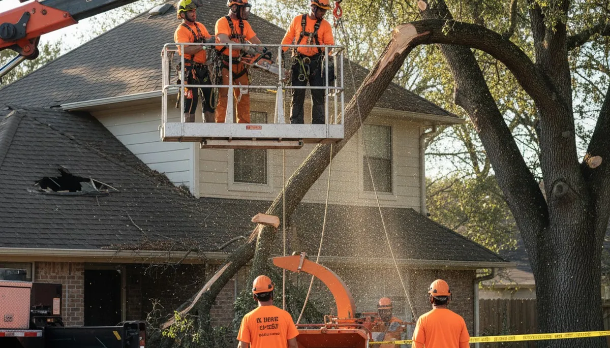 Emergency tree service crew clearing storm damage in Pittsburgh, PA