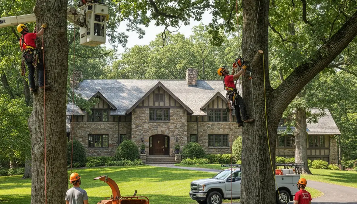Tree service crew in Pittsburgh, PA providing professional tree removal and trimming services