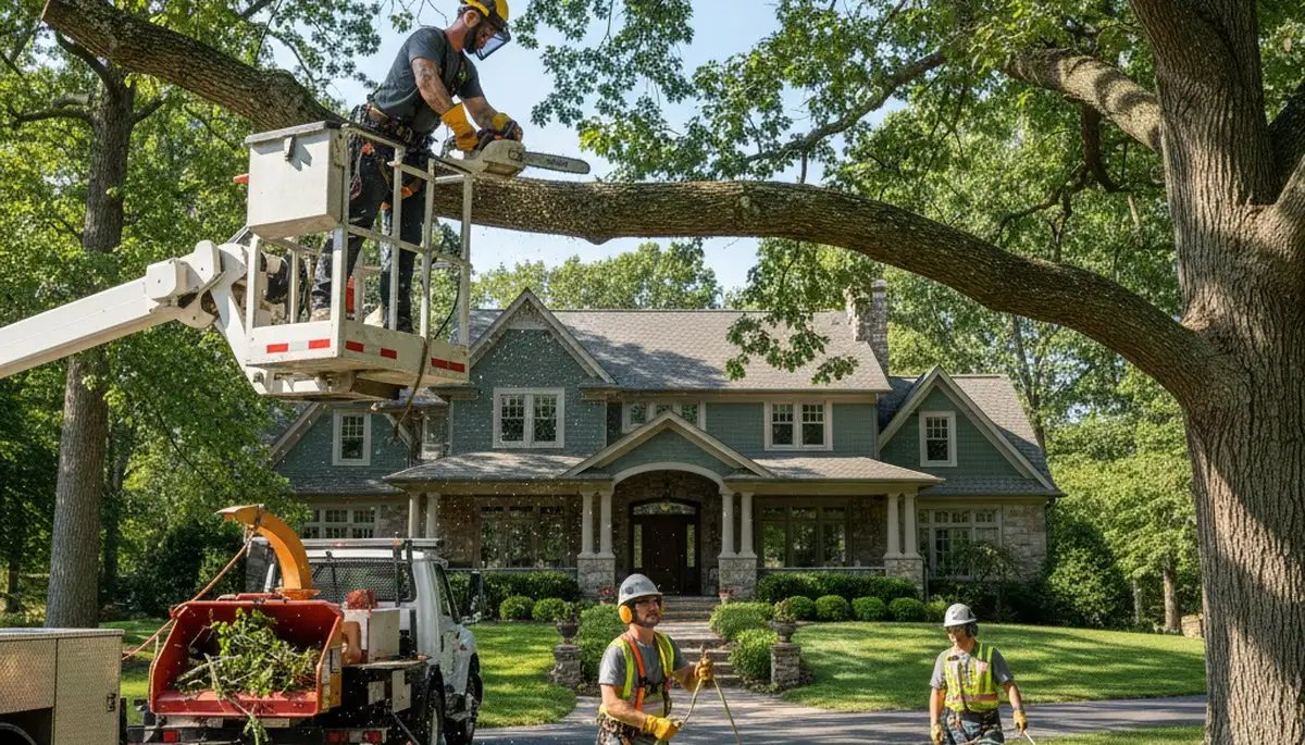 Tree service crew in Pittsburgh, PA providing professional tree trimming and removal services