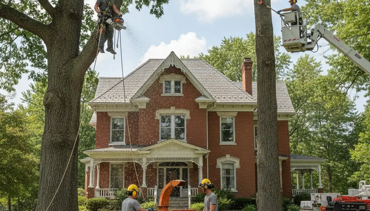 Tree service crew in Pittsburgh, PA providing professional tree removal and trimming for homes and businesses