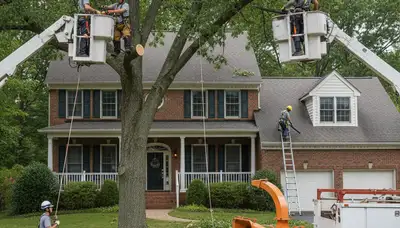 Tree service crew in Pittsburgh, PA providing professional tree care and removal