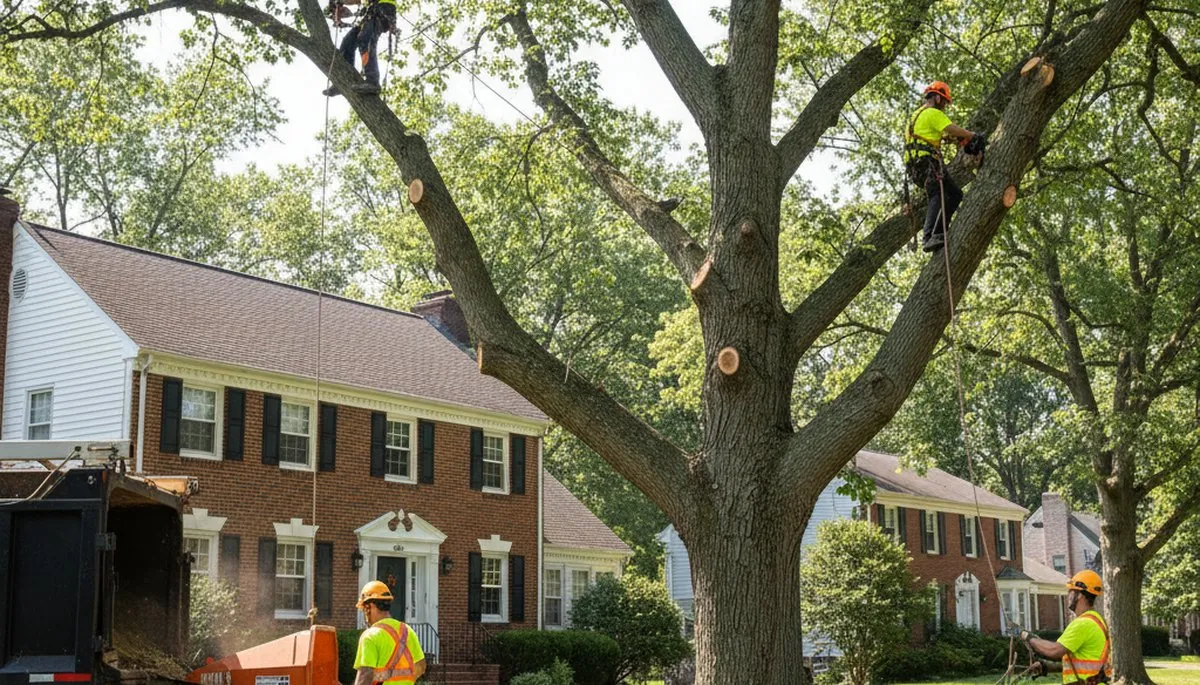 Tree service crew in Pittsburgh, PA providing professional tree trimming and removal services