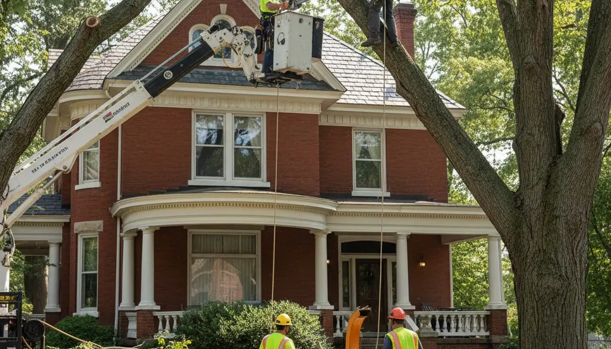 Tree service crew in Pittsburgh, PA providing professional tree removal and trimming services