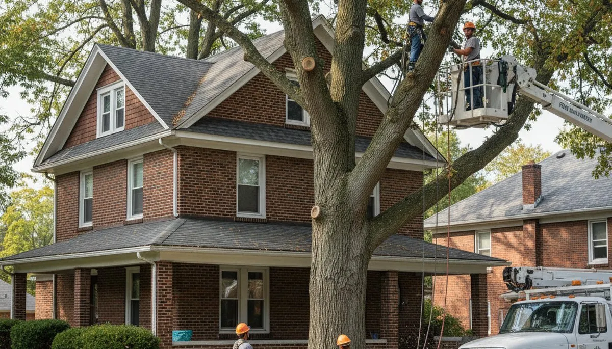 Tree service crew in Pittsburgh, PA providing professional tree removal and trimming services