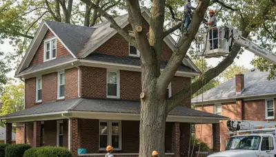 Tree service crew in Pittsburgh, PA providing professional tree removal and trimming services