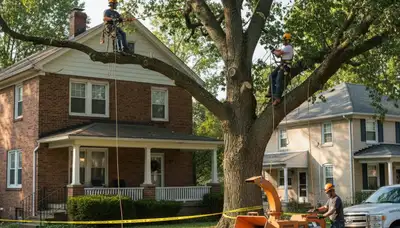 Tree service team in Pittsburgh, PA providing professional tree trimming and removal