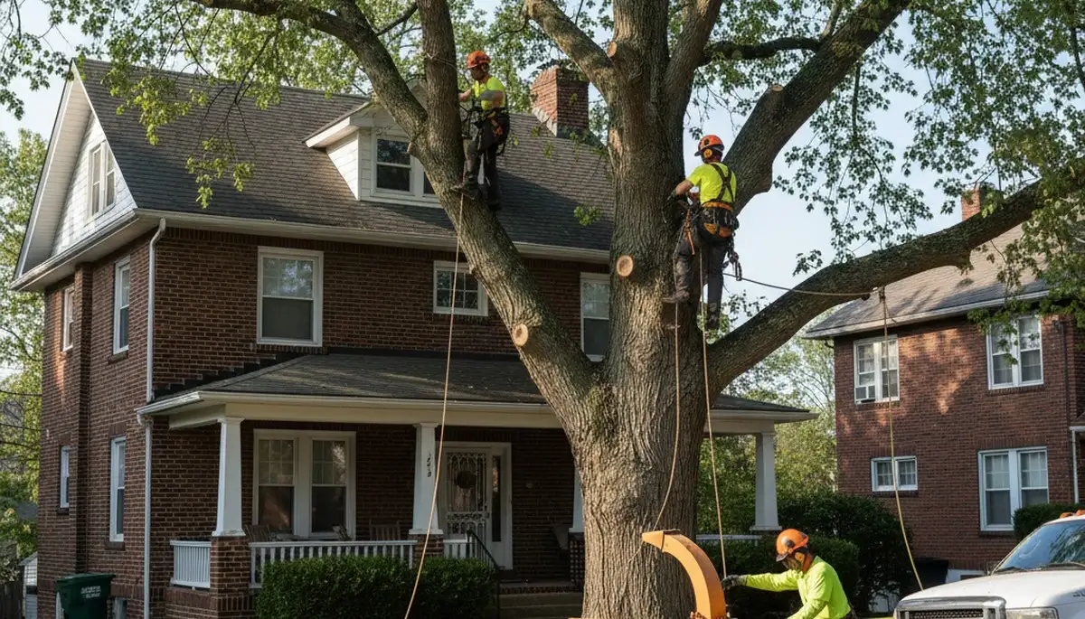 Tree service crew in Pittsburgh, PA providing professional tree removal and trimming