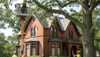 Tree service crew in Pittsburgh, PA providing professional tree trimming and removal services