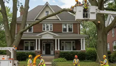 Tree service crew in Pittsburgh, PA providing professional tree care and removal