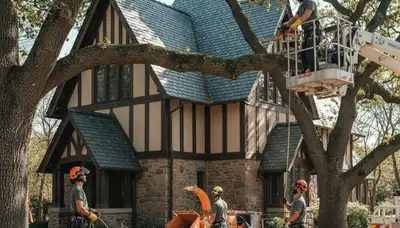 Tree service crew in Pittsburgh, PA providing professional tree trimming and removal services