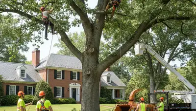 Tree service crew in Pittsburgh, PA providing professional tree trimming and removal services