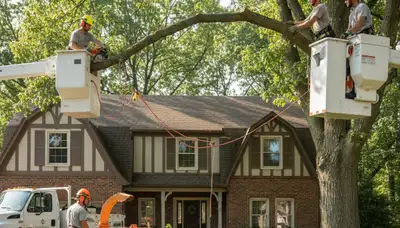 Tree service crew in Pittsburgh, PA providing professional tree removal and trimming services
