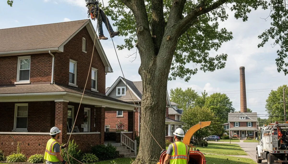 Tree service crew in Pittsburgh, PA providing professional tree trimming and removal