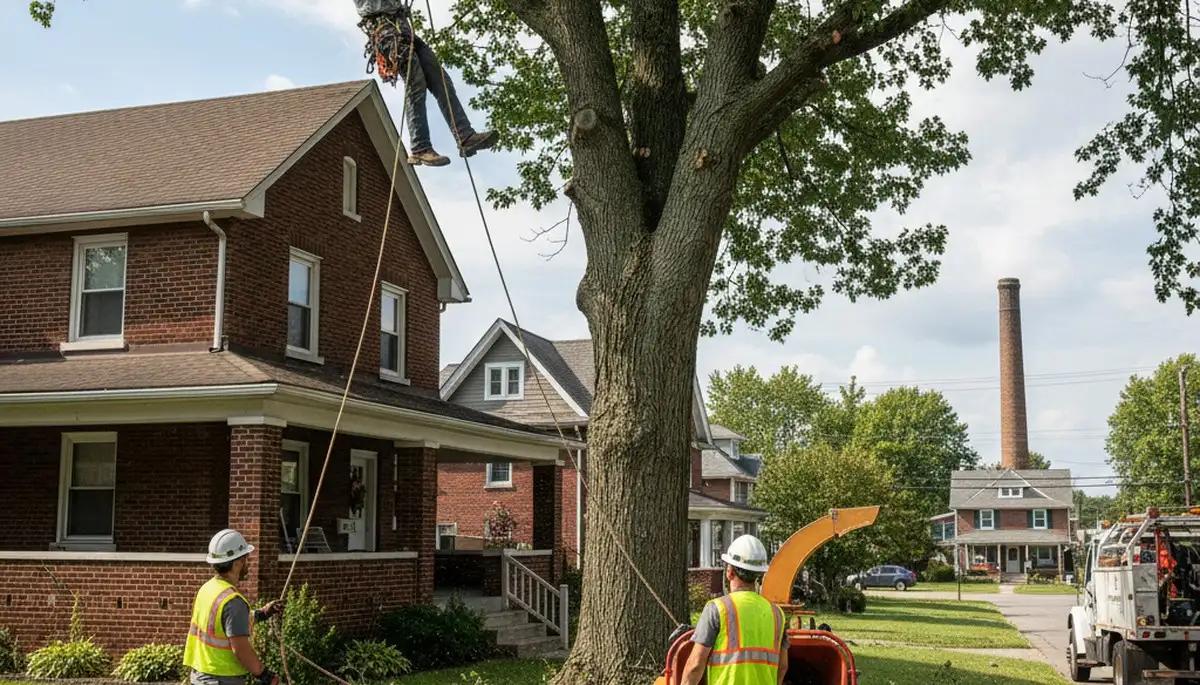 Tree service crew in Pittsburgh, PA providing professional tree trimming and removal
