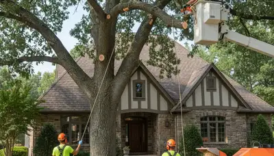 Tree service crew in Pittsburgh, PA providing professional tree care for local properties