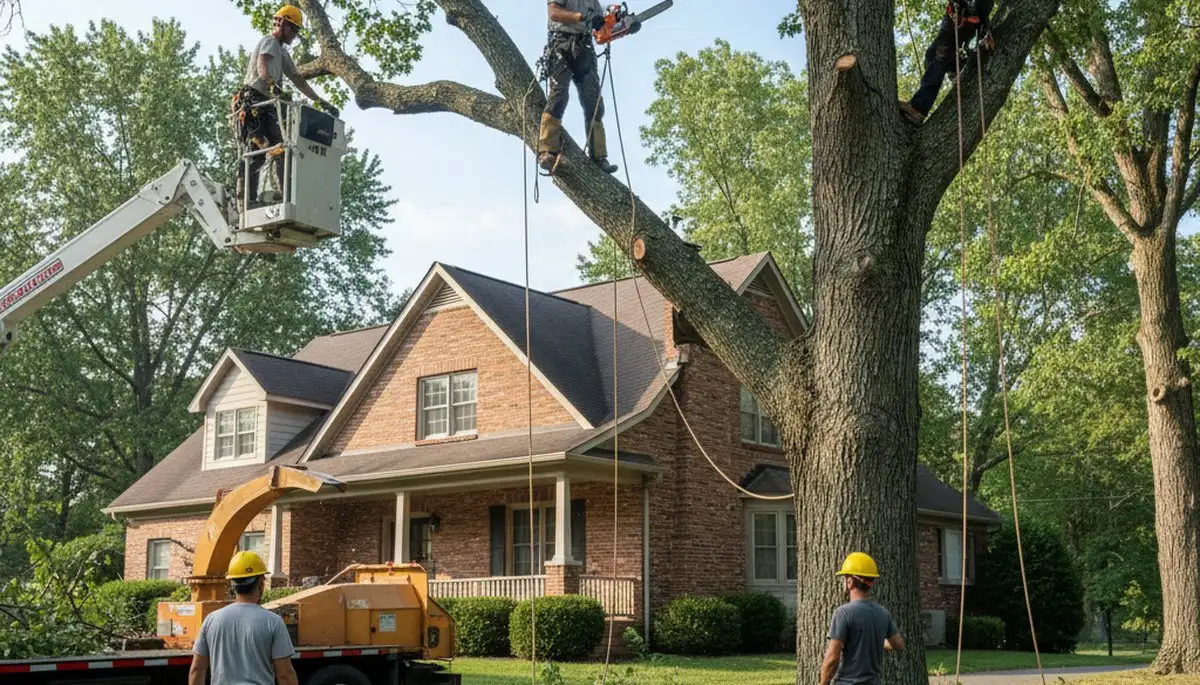 Tree service crew in Pittsburgh, PA providing professional tree care and removal services