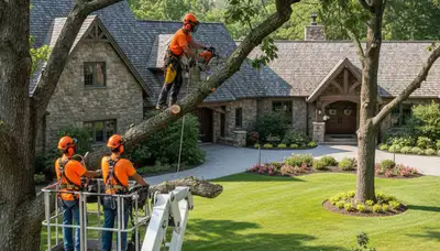 Tree service crew in Pittsburgh, PA providing professional tree removal and trimming services