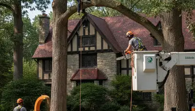 Tree service team in Pittsburgh, PA providing professional tree trimming and removal