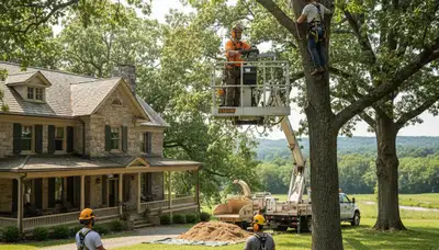 Tree service crew in Pittsburgh, PA providing professional tree removal and trimming services