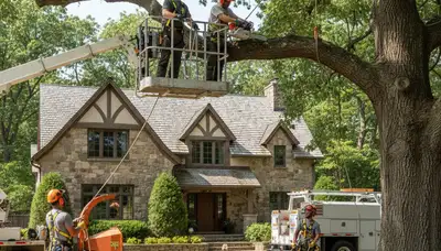 Tree service crew in Pittsburgh, PA providing professional tree care for homes and businesses