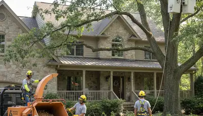 Tree service crew in Pittsburgh, PA providing professional tree trimming and removal services