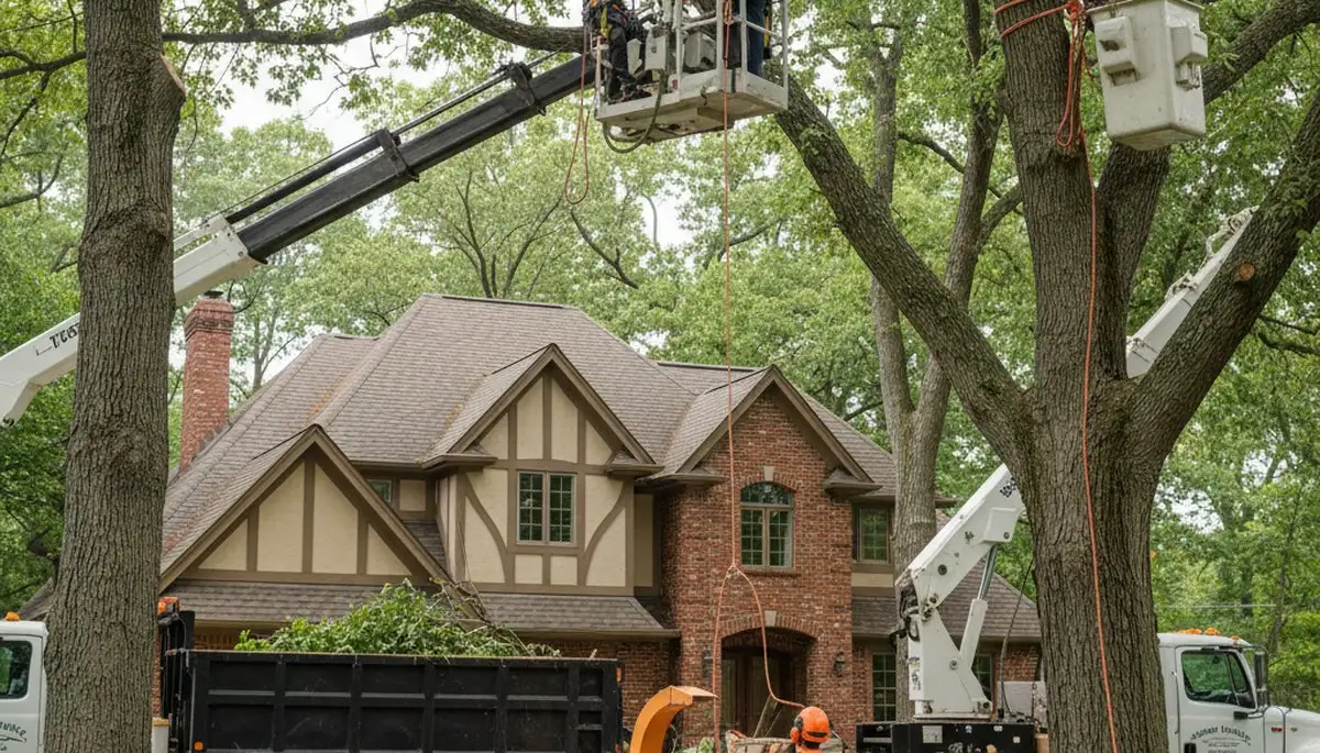 Tree service crew in Pittsburgh, PA providing professional tree trimming and removal services