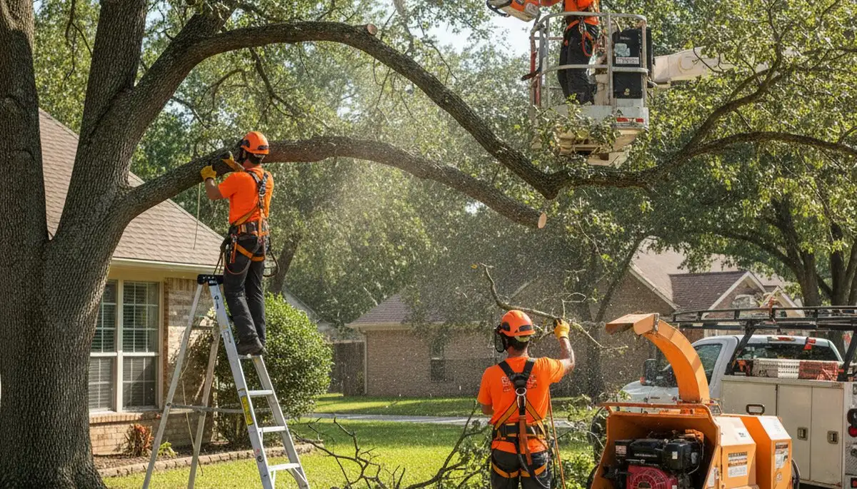 Pittsburgh, PA arborist trimming trees to improve safety and property appearance
